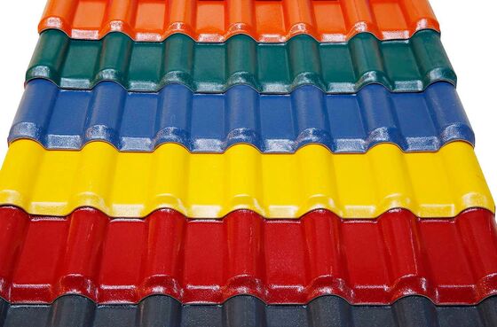 comprar Folha de telhado de plástico corrugado ASA Fixação de cor ultra-forte Telha de resina sintética espanhola online manufacture